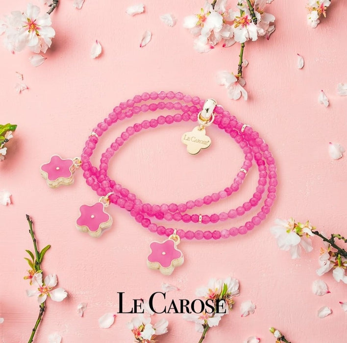 Pink hot sale flower bracelet